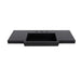 Bellaterra Home 39" x 21" Black Concrete Three Hole Vanity Top With Integrated Rectangular Ramp Sink