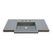 Bellaterra Home 39" x 21" Gray Concrete Three Hole Vanity Top With Integrated Rectangular Ramp Sink
