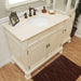 Bellaterra Home 42" 2-Door Cream White Freestanding Vanity Set With White Ceramic Undermount Sink and Cream Marble Top