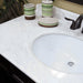 Bellaterra Home 42" 2-Door Espresso Freestanding Vanity Set With White Ceramic Undermount Sink and White Marble Top