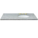 Bellaterra Home 43" x 22" Gray Granite Three Hole Vanity Top With Right Offset Undermount Oval Sink and Overflow