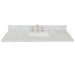 Bellaterra Home 430002-49-WMR 49" x 22" White Carrara Marble Three Hole Vanity Top With Undermount Rectangular Sink and Overflow