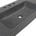 Bellaterra Home 49" x 22" Black Concrete Three Hole Vanity Top With Left Offset Integrated Rectangular Sink