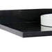 Bellaterra Home 49" x 22" Black Galaxy Vanity Top With Semi-recessed Round Sink and Overflow