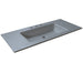 Bellaterra Home 49" x 22" Gray Concrete Three Hole Vanity Top With Integrated Rectangular Sink
