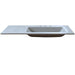 Bellaterra Home 49" x 22" Gray Concrete Three Hole Vanity Top With Right Offset Integrated Rectangular Sink