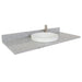 Bellaterra Home 49" x 22" Gray Granite Vanity Top With Semi-recessed Round Sink and Overflow