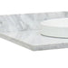 Bellaterra Home 49" x 22" White Carrara Marble Vanity Top With Semi-recessed Round Sink and Overflow