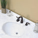 Bellaterra Home 50" 1-Door 6-Drawer Espresso Freestanding Vanity Set With White Ceramic Undermount Sink and White Marble Top