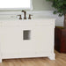 Bellaterra Home 50" 1-Door 6-Drawer White Freestanding Vanity Set With White Ceramic Undermount Sink and White Marble Top