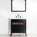 Bellaterra Home 500823A 30" 2-Door 1-Drawer Espresso Freestanding Vanity Set With Ceramic Integrated Sink and Ceramic Top