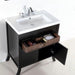 Bellaterra Home 500823A 30" 2-Door 1-Drawer Espresso Freestanding Vanity Set With Ceramic Integrated Sink and Ceramic Top