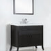 Bellaterra Home 500823B 36" 2-Door 1-Drawer Espresso Freestanding Vanity Set With Ceramic Integrated Sink and Ceramic Top