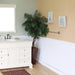 Bellaterra Home 60" 1-Door 6-Drawer Cream White Freestanding Vanity Set With White Ceramic Undermount Sink and Cream Marble Top