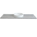 Bellaterra Home 61" x 22" Gray Granite Vanity Top With Semi-recessed Round Sink Sink and Overflow