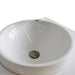 Bellaterra Home 61" x 22" White Quartz Vanity Top With Double Semi-recessed Round Sink and Overflow