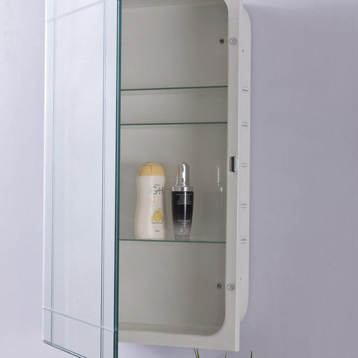 Bellaterra Home 808283-MC 16" x 26" Rectangle Wall-Mounted Frameless Mirror Medicine Cabinet