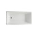 Bellaterra Home Catania 67" x 24" Glossy White Rectangle Acrylic Freestanding Slipper Soaking Bathtub