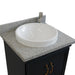 Bellaterra Home Forli 25" 2-Door 1-Drawer Dark Gray Freestanding Vanity Set With Ceramic Vessel Sink And Gray Granite Top
