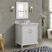 Bellaterra Home Forli 31" 2-Door 1-Drawer White Freestanding Vanity Set With Ceramic Undermount Rectangular Sink And White Carrara Marble Top