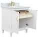 Bellaterra Home Forli 31" 2-Door 1-Drawer White Freestanding Vanity Set With Ceramic Undermount Rectangular Sink And White Carrara Marble Top