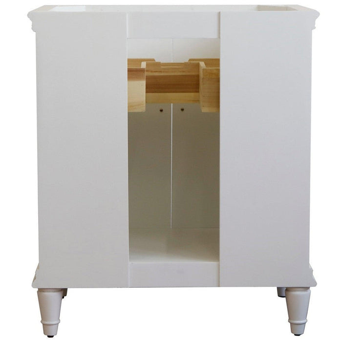 Bellaterra Home Forli 31" 2-Door 1-Drawer White Freestanding Vanity Set With Ceramic Undermount Rectangular Sink And White Quartz Top