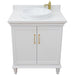 Bellaterra Home Forli 31" 2-Door 1-Drawer White Freestanding Vanity Set With Ceramic Vessel Sink And White Quartz Top