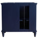 Bellaterra Home Forli 37" 2-Door 3-Drawer Blue Freestanding Vanity Set With Ceramic Left Offset Undermount Oval Sink and Black Galaxy Granite Top, and Left Door Cabinet
