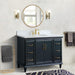 Bellaterra Home Forli 49" 2-Door 6-Drawer Dark Gray Freestanding Vanity Set With Ceramic Undermount Oval Sink and White Quartz Top