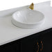 Bellaterra Home Forli 49" 2-Door 6-Drawer Dark Gray Freestanding Vanity Set With Ceramic Vessel Sink and White Quartz Top