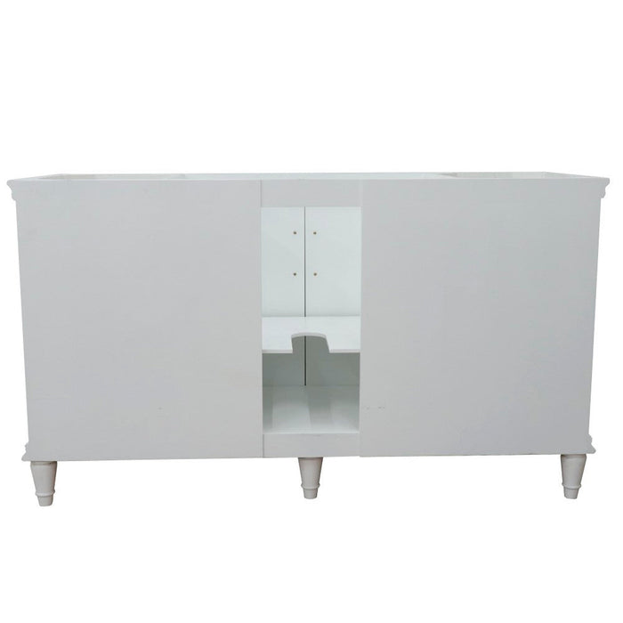 Bellaterra Home Forli 60" 2-Door 6-Drawer White Freestanding Single Vanity Base