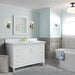 Bellaterra Home Forli 61" 2-Door 6-Drawer White Freestanding Vanity Set With Ceramic Undermount Rectangular Sink and White Quartz Top