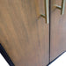 Bellaterra Home Imola 61" 2-Door 4-Drawer 2-Shelf Walnut and Black Freestanding Vanity Set With Ceramic Double Undermount Rectangular Sink and Gray Granite Top