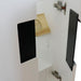 Bellaterra Home Kolb 25" 2-Door 1-Drawer White Freestanding Vanity Set With Ceramic Undermount Oval Sink and Black Galaxy Granite Top