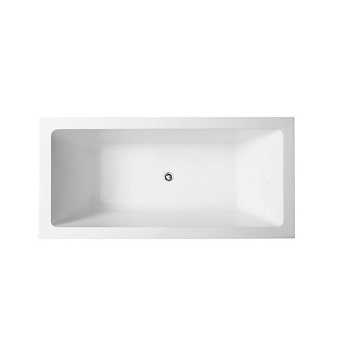 Bellaterra Home Livorno 59" x 24" Glossy White Rectangle Acrylic Freestanding Soaking Bathtub