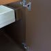 Bellaterra Home MCM 31" 2-Door 1-Drawer Walnut Freestanding Vanity Set With Ceramic Undermount Rectangular Sink And White Carrara Marble Top