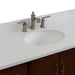 Bellaterra Home MCM 49" 2-Door 6-Drawer Walnut Freestanding Vanity Set With Ceramic Undermount Oval Sink and White Quartz Top