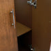 Bellaterra Home MCM 49" 4-Door 2-Drawer Walnut Freestanding Vanity Set With Ceramic Double Undermount Oval Sink and Gray Granite Top