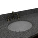 Bellaterra Home MCM 61" 4-Door 3-Drawer Walnut Freestanding Vanity Set With Ceramic Double Undermount Oval Sink and Gray Granite Top