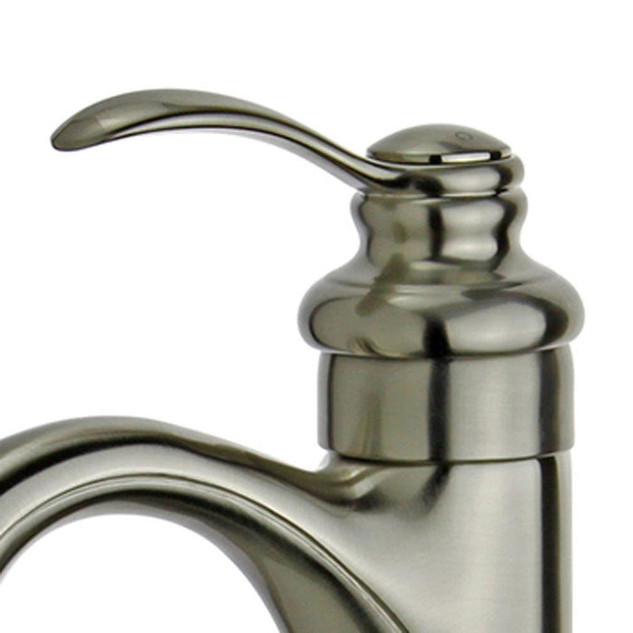 Bellaterra Home Madrid 12" Single-Hole and Single Handle Brushed Nickel Bathroom Faucet