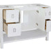 Bellaterra Home Monterey 48" 2-Door 4-Drawer White Freestanding Vanity Base