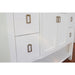 Bellaterra Home Monterey 49" 2-Door 4-Drawer White Freestanding Vanity Set With Ceramic Vessel Sink and White Quartz Top