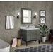 Bellaterra Home Paris 37" 2-Door 1-Drawer Linen Gray Freestanding Vanity Set With Ceramic Undermount Oval Sink and Gray Granite Top