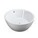 Bellaterra Home Pescara 59" x 24" Glossy White Round Acrylic Freestanding Soaking Bathtub