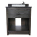 Bellaterra Home Plantation 31" 1-Drawer Brown Ash Freestanding Vanity Set With Ceramic Vessel Sink and Black Galaxy Top