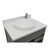 Bellaterra Home Plantation 31" 1-Drawer Gray Ash Freestanding Vanity Set With Ceramic Vessel Sink and White Quartz Top
