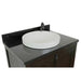 Bellaterra Home Plantation 31" 2-Door Brown Ash Freestanding Vanity Set With Ceramic Vessel Sink and Black Galaxy Top
