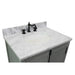 Bellaterra Home Plantation 31" 2-Door Gray Ash Freestanding Vanity Set With Ceramic Undermount Oval Sink and White Carrara Marble Top