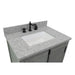 Bellaterra Home Plantation 31" 2-Door Gray Ash Freestanding Vanity Set With Ceramic Undermount Rectangular Sink and Gray Granite Top