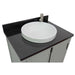 Bellaterra Home Plantation 31" 2-Door Gray Ash Freestanding Vanity Set With Ceramic Vessel Sink and Black Galaxy Top